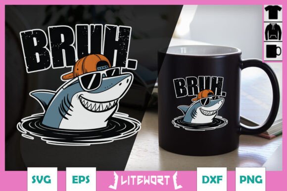 Bruh Shark Summer Vacation Funny SVG Review