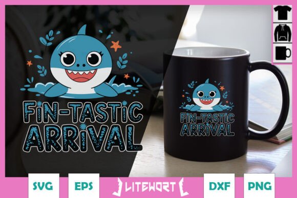 Cute Shark Fin-tastic Arrival Funny SVG Graphics and Crafts Review