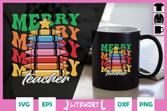 Merry Teacher Christmas Funny SVG Graphics and Crafts Review