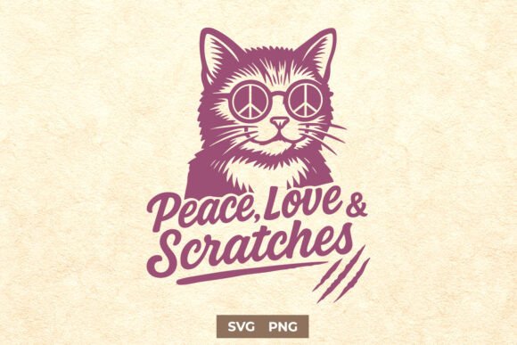 Peace Love and Scratches Funny SVG PNG Graphics
